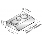 Pacific 太平洋 PR-8100S 70厘米 易拆式抽油煙機：雙摩打，22m³/min強勁排風，微動安全